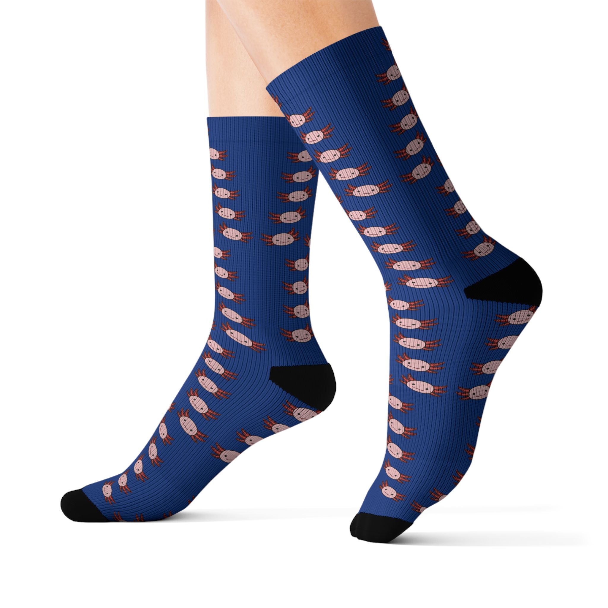 Blue Axolotl Fleece-Lined Socks