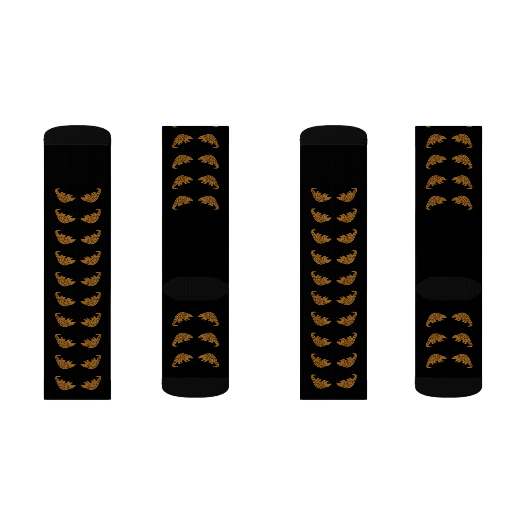 Black Pangolin Fleece-Lined Socks
