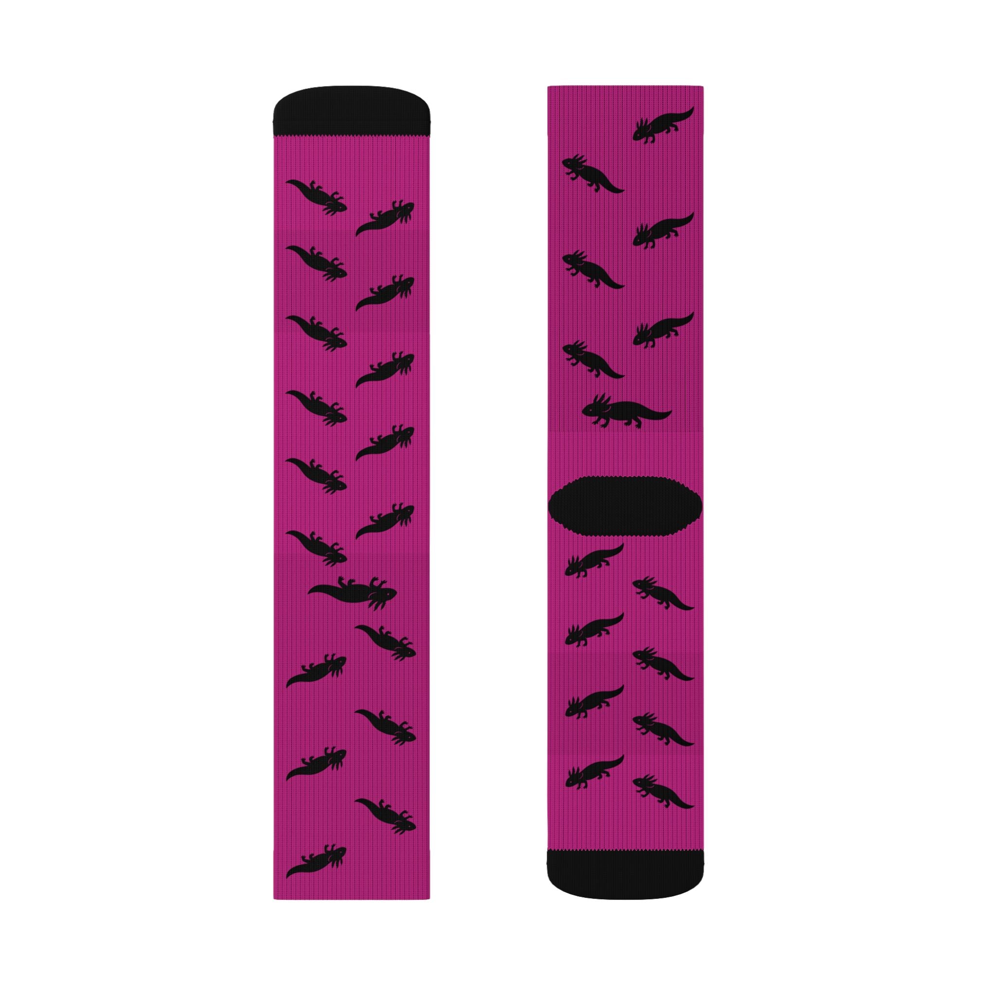 Pink Axolotl Fleece-Lined Socks