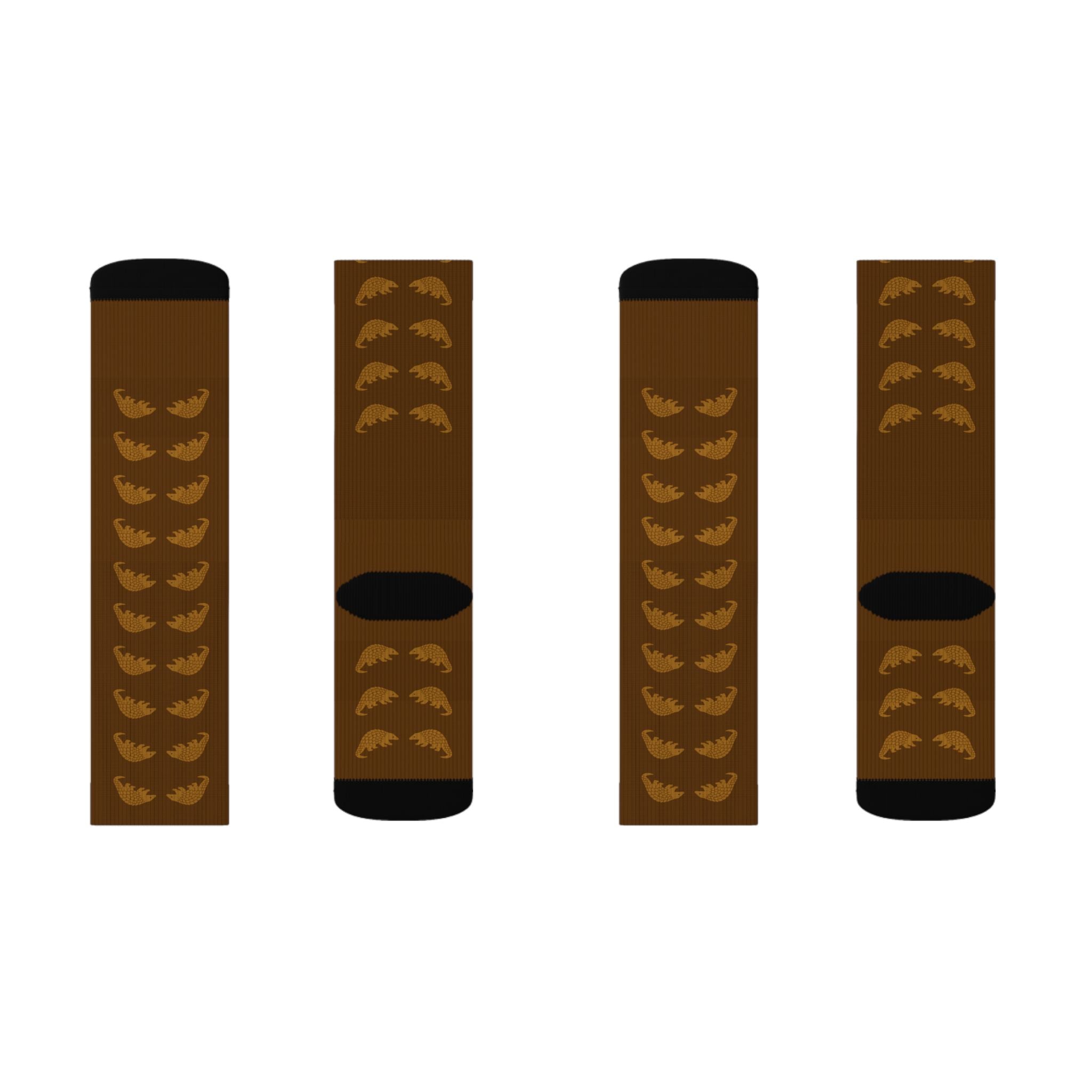 Brown Pangolin Fleece-Lined Socks