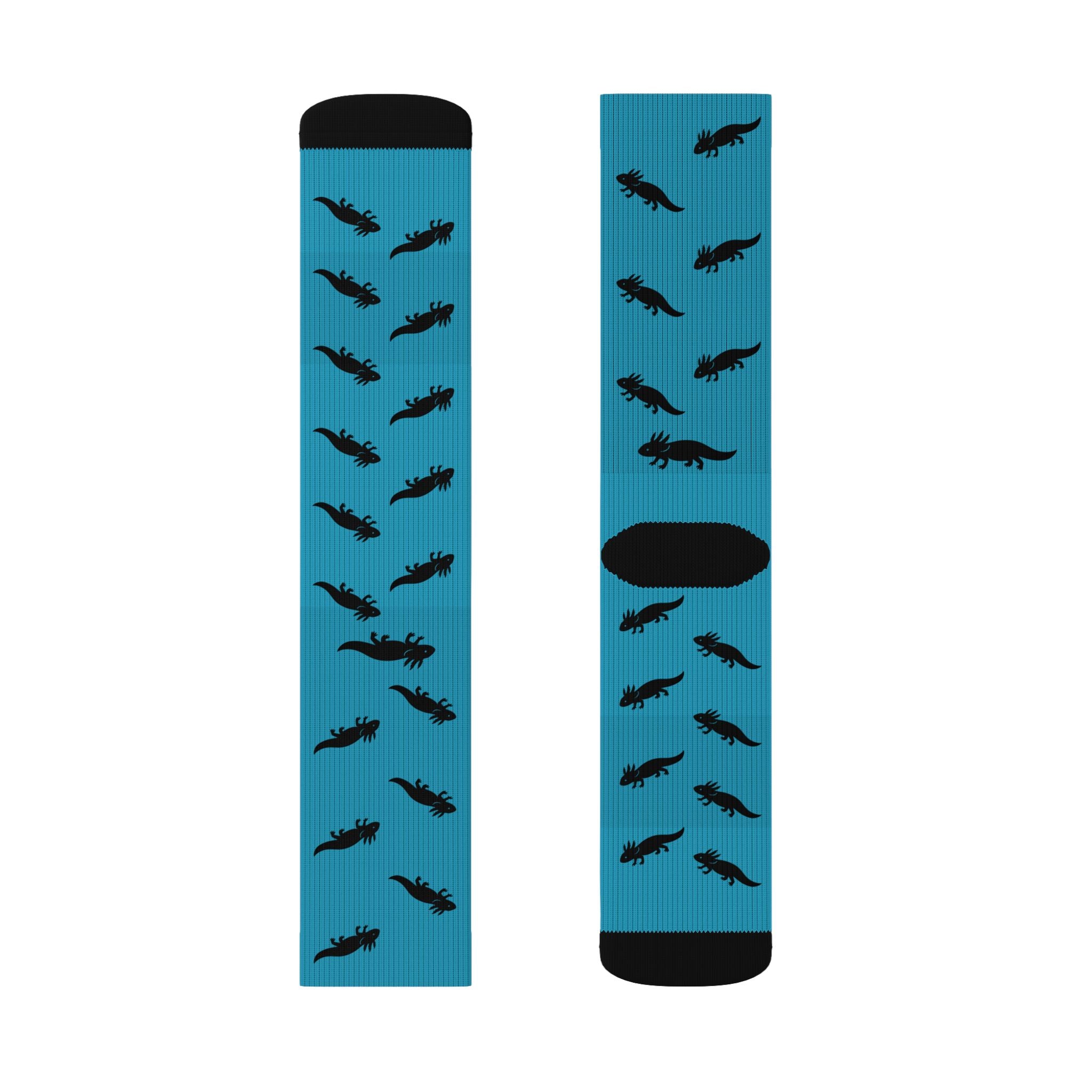 Turquoise Axolotl Fleece-Lined Socks