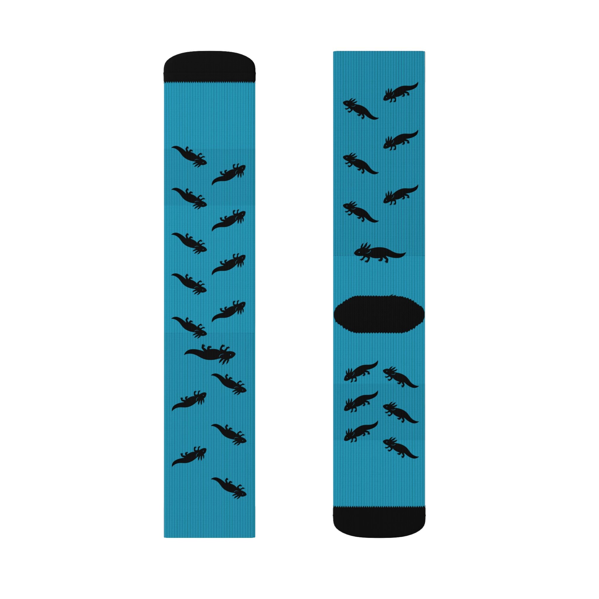 Turquoise Axolotl Fleece-Lined Socks