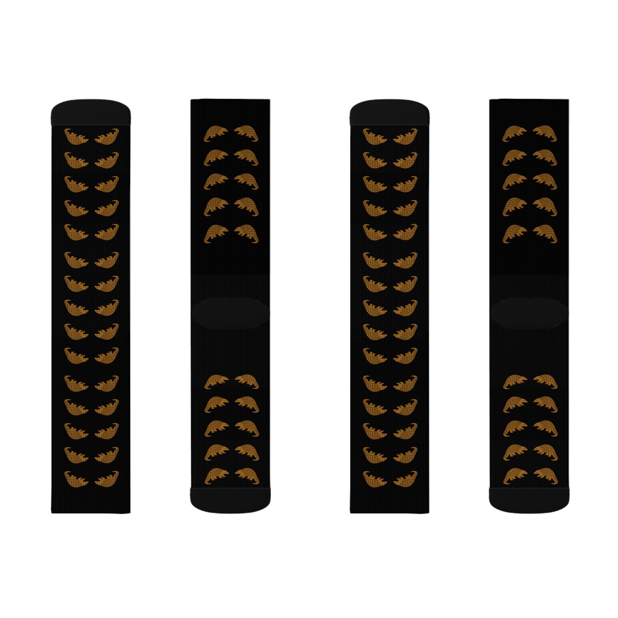 Black Pangolin Fleece-Lined Socks