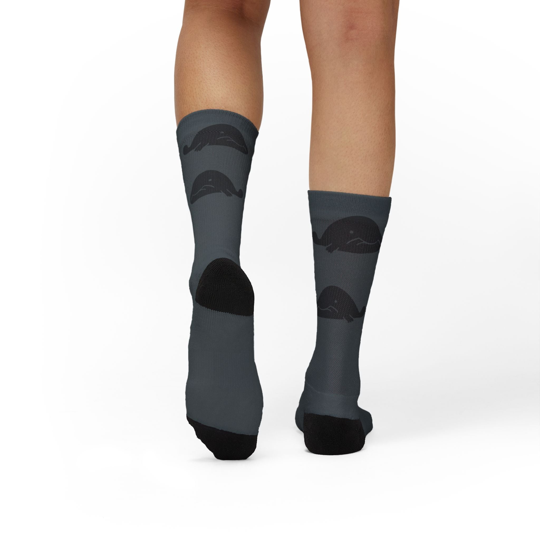 Gray Blob Fish Fleece-Lined Socks