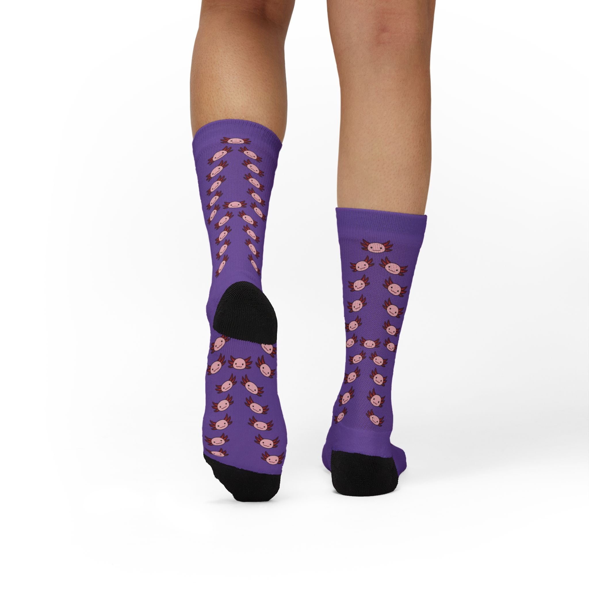 Purple Axolotl Fleece-Lined Socks