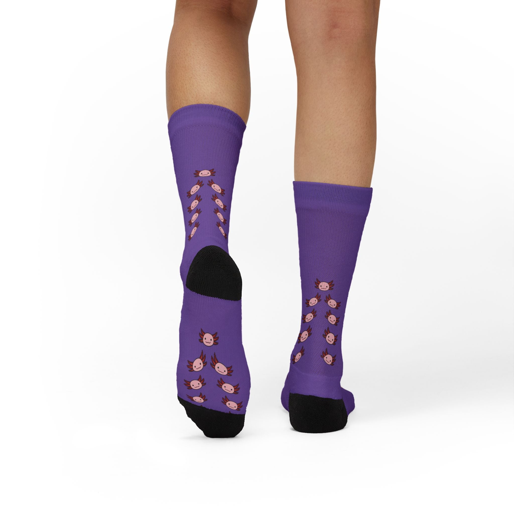 Purple Axolotl Fleece-Lined Socks