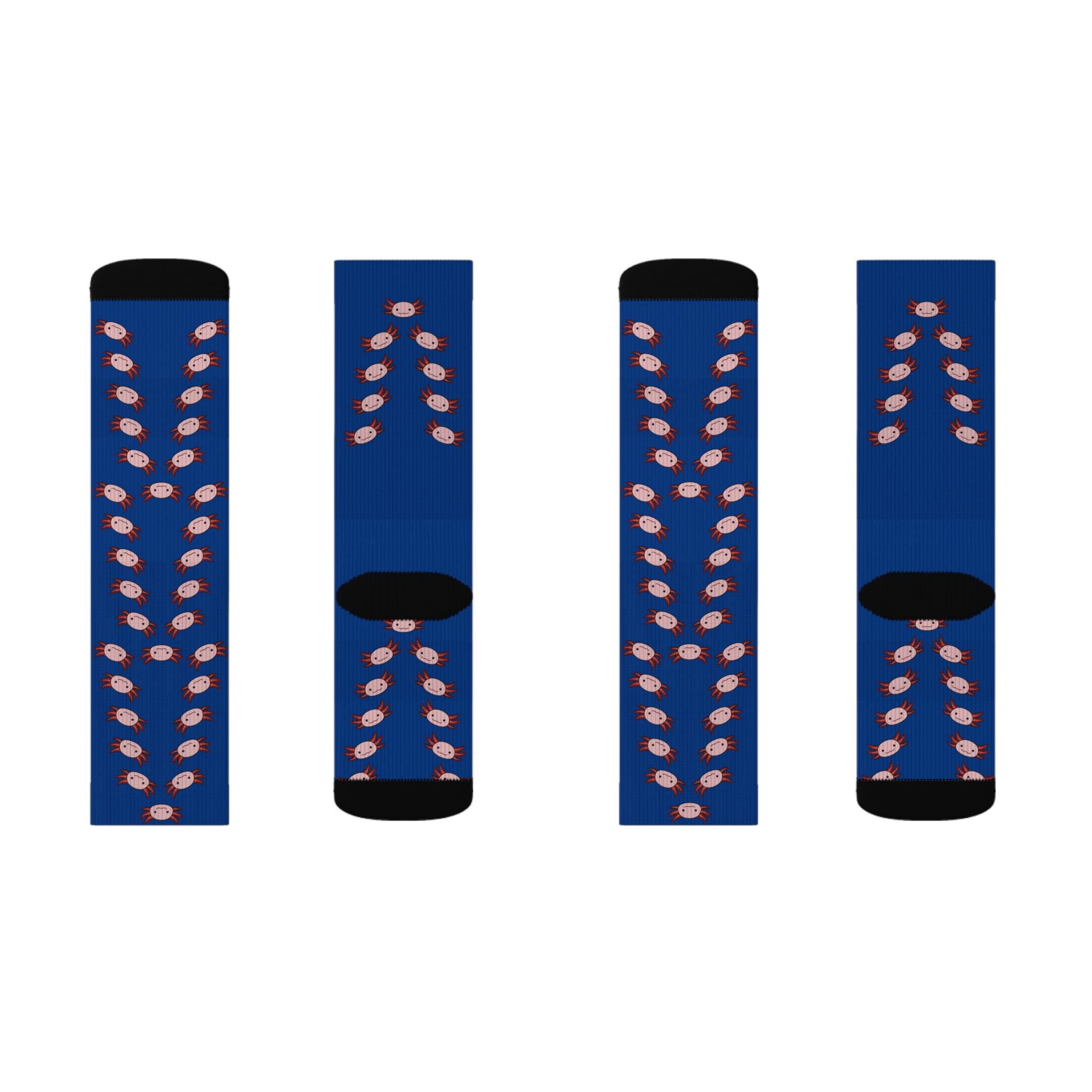Blue Axolotl Fleece-Lined Socks