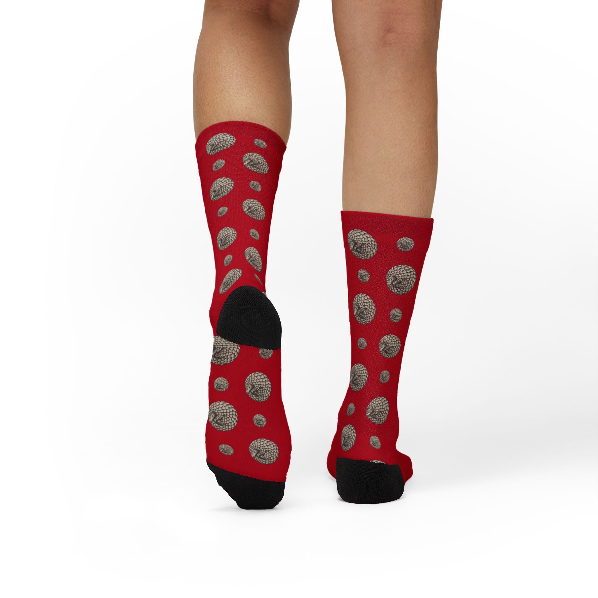 Red Pangolin Fleece-Lined Socks