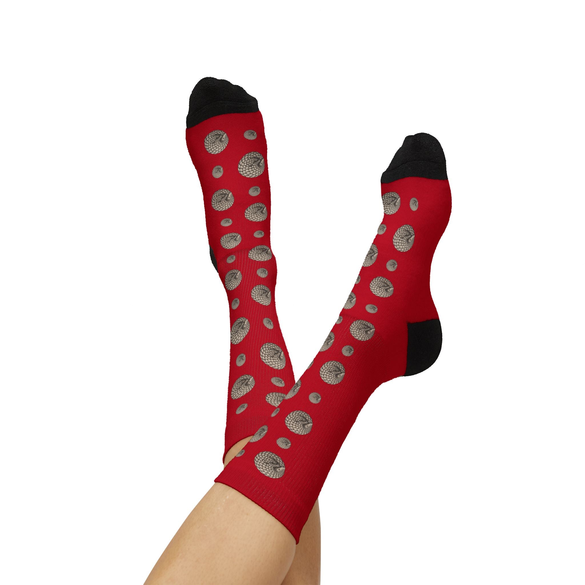 Red Pangolin Fleece-Lined Socks