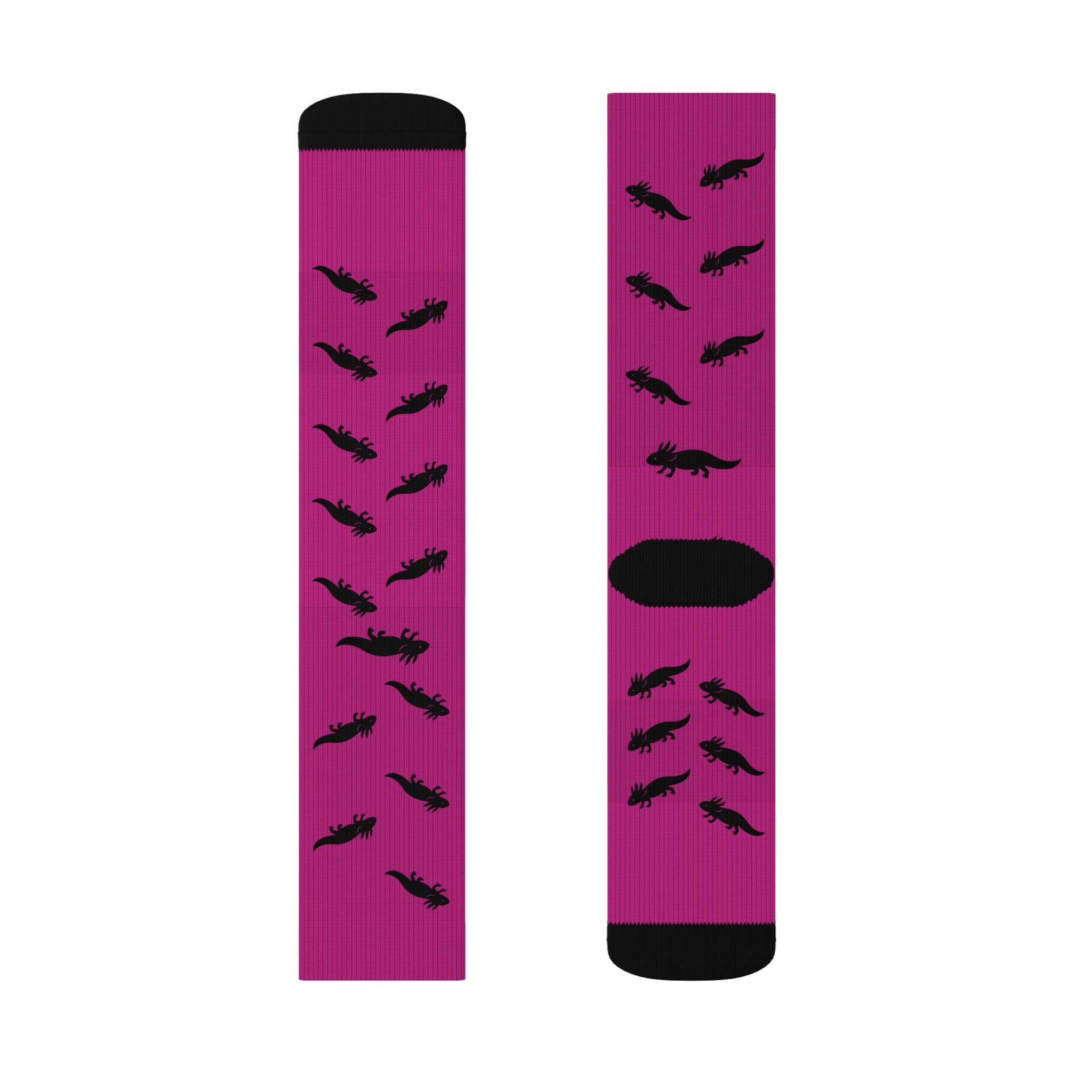 Pink Axolotl Fleece-Lined Socks