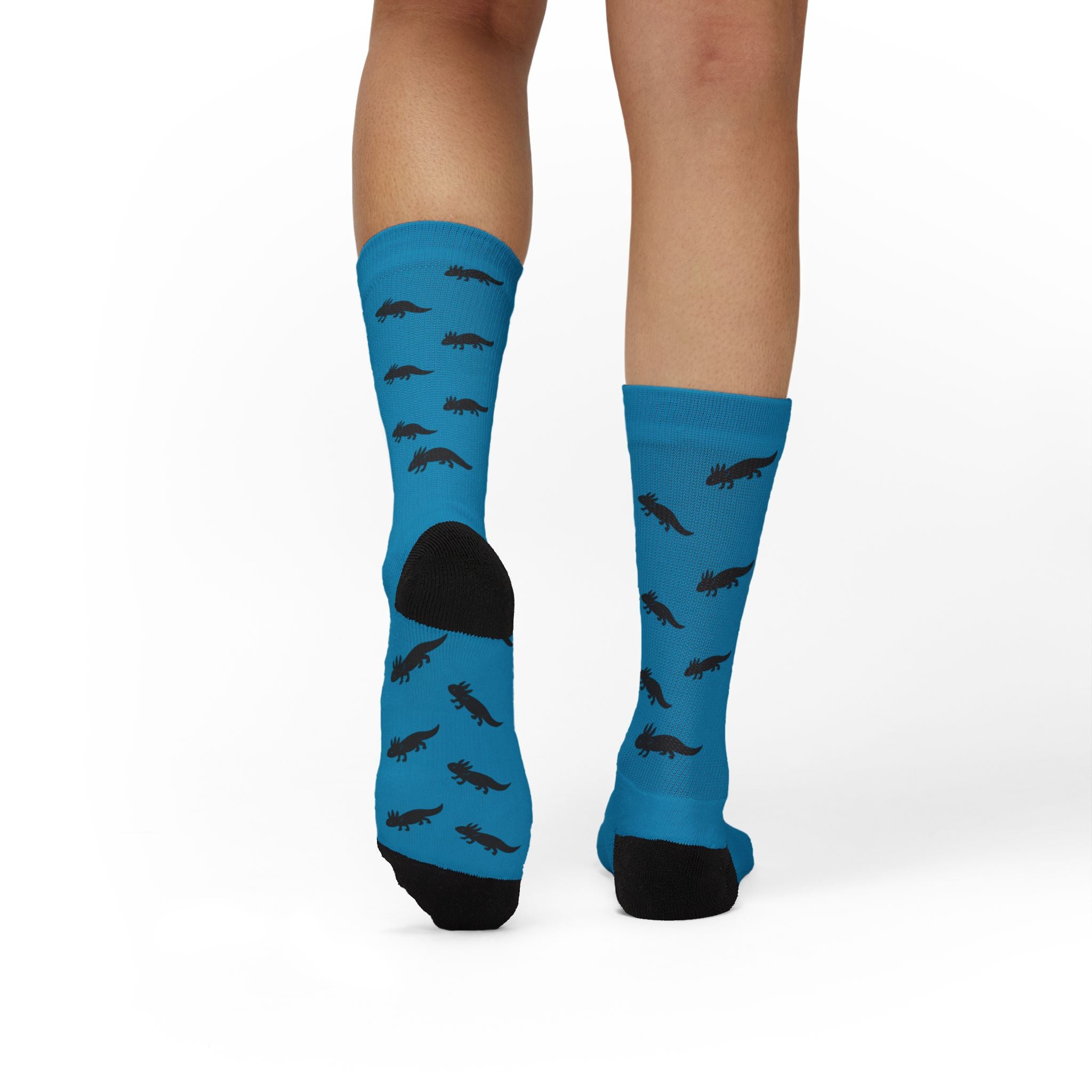 Turquoise Axolotl Fleece-Lined Socks
