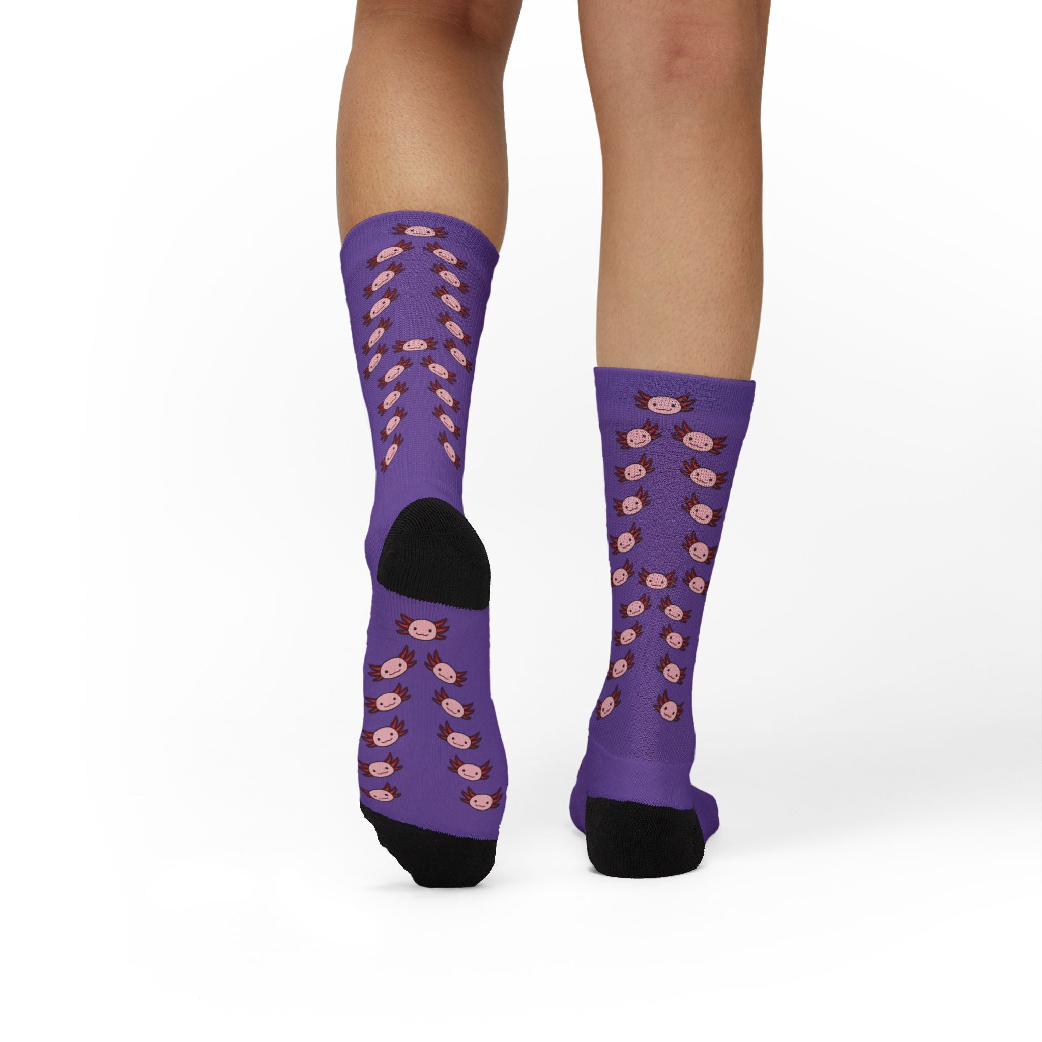 Purple Axolotl Fleece-Lined Socks