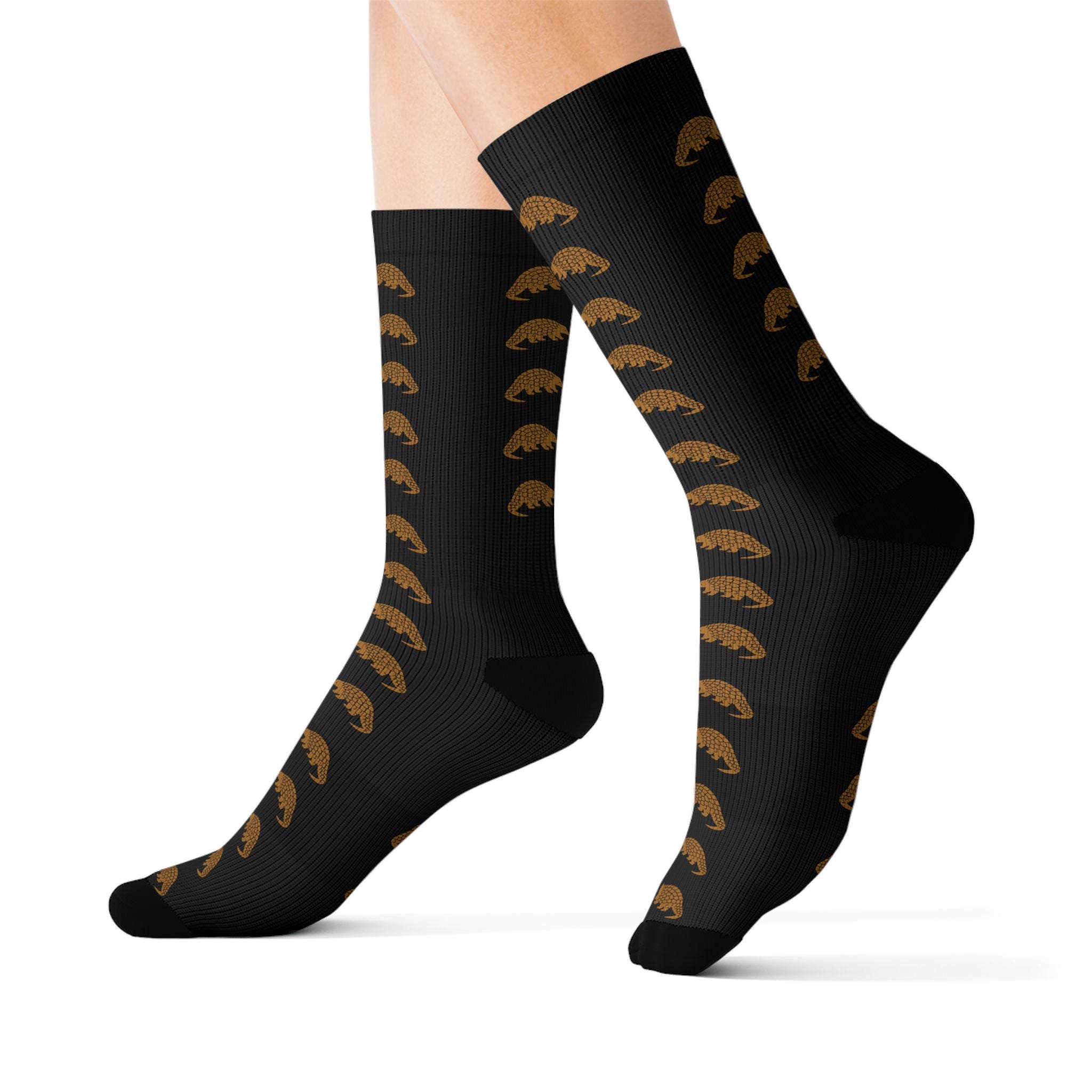 Black Pangolin Fleece-Lined Socks
