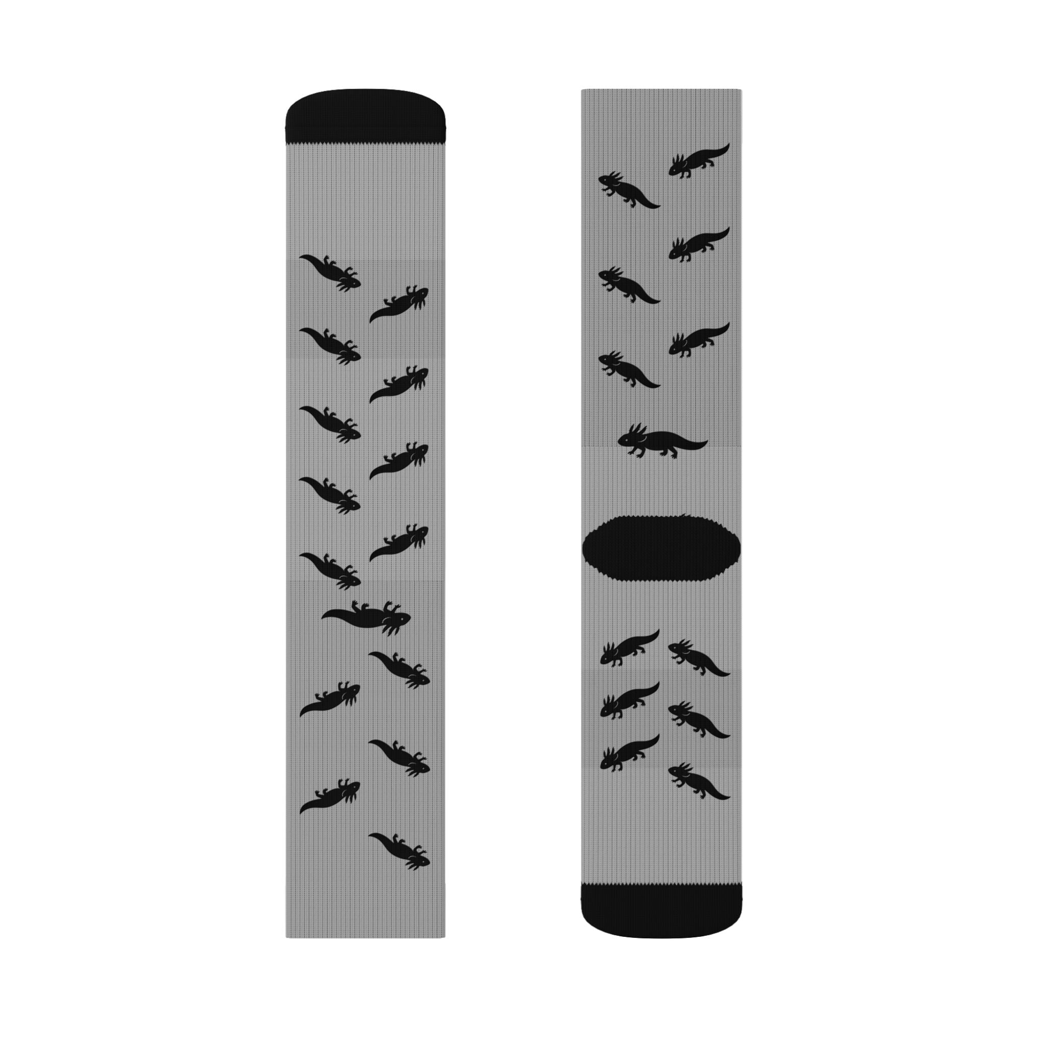 Gray Axolotl Fleece-Lined Socks