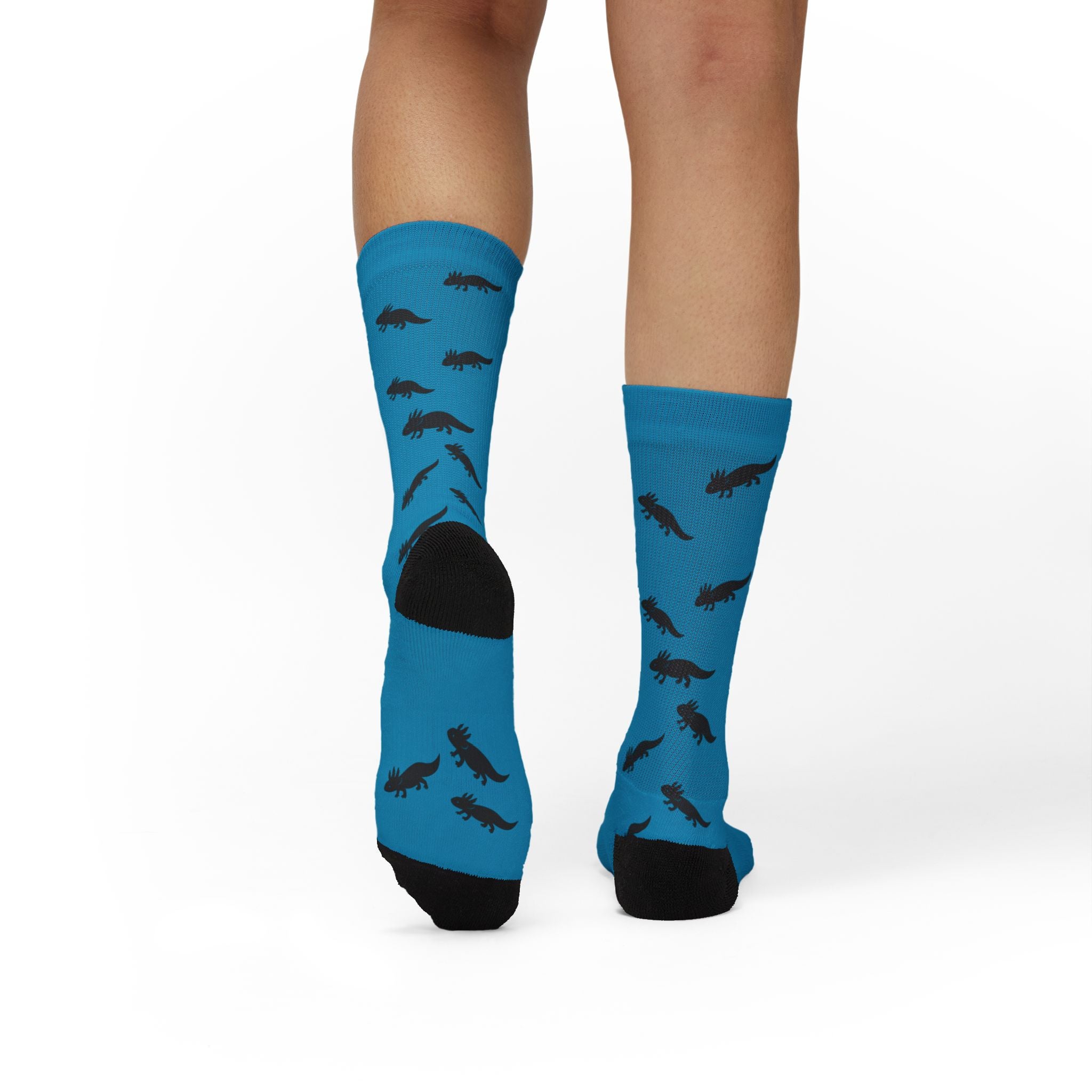 Turquoise Axolotl Fleece-Lined Socks