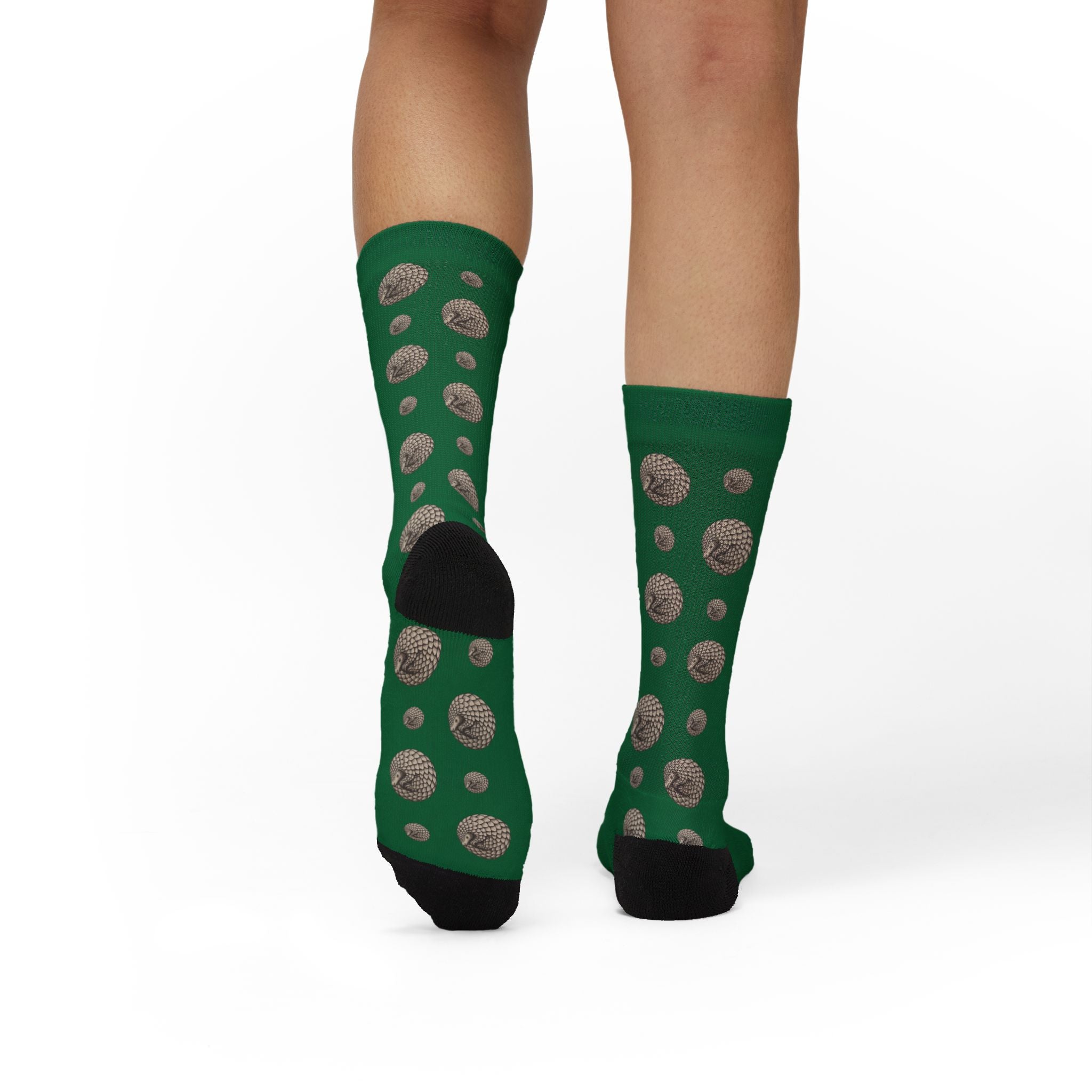 Green Pangolin Fleece-Lined Socks