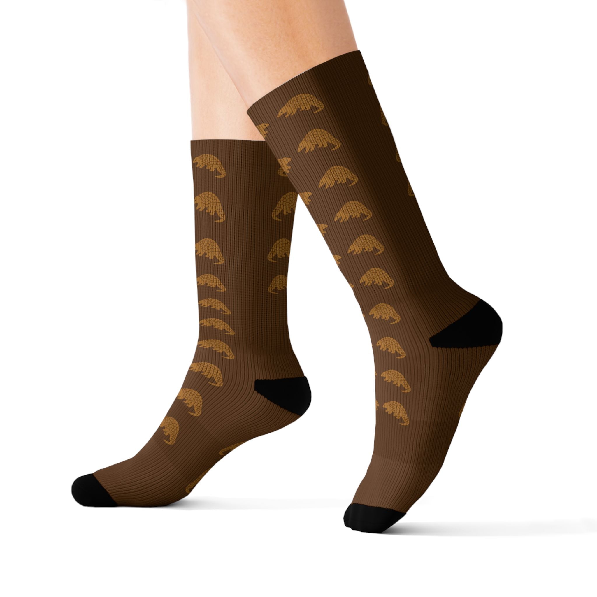 Brown Pangolin Fleece-Lined Socks