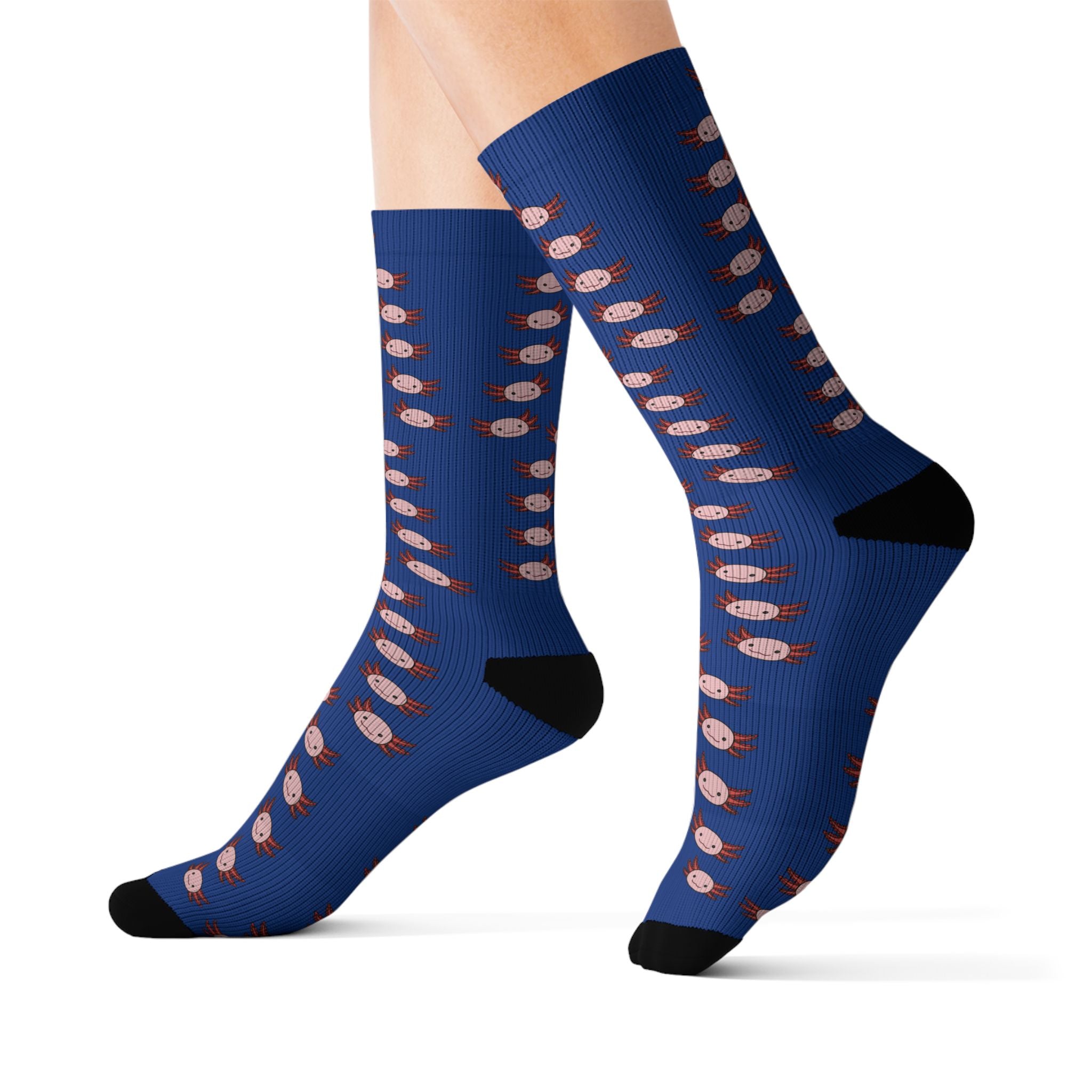 Blue Axolotl Fleece-Lined Socks