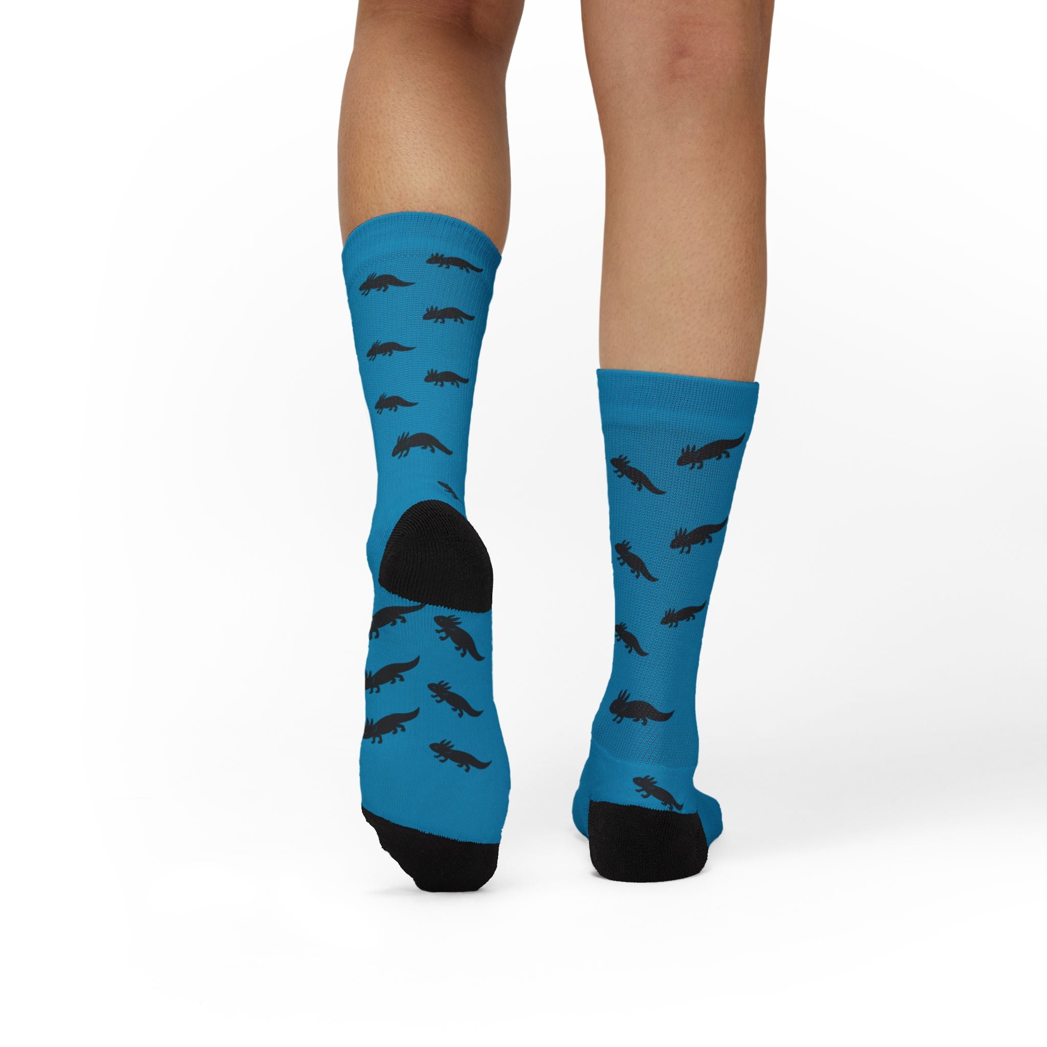 Turquoise Axolotl Fleece-Lined Socks
