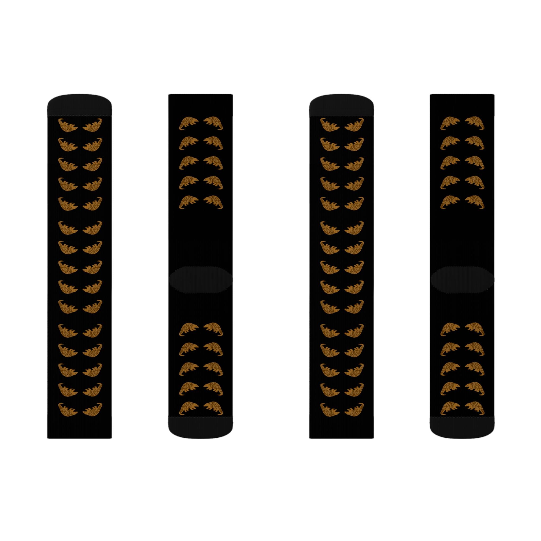 Black Pangolin Fleece-Lined Socks
