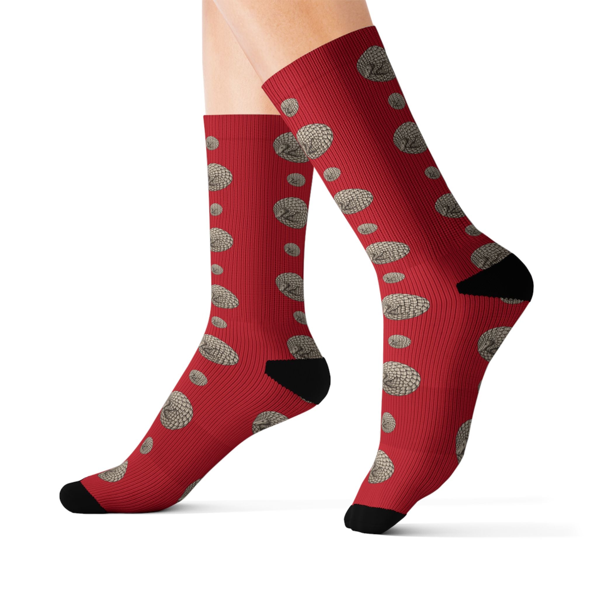 Red Pangolin Fleece-Lined Socks