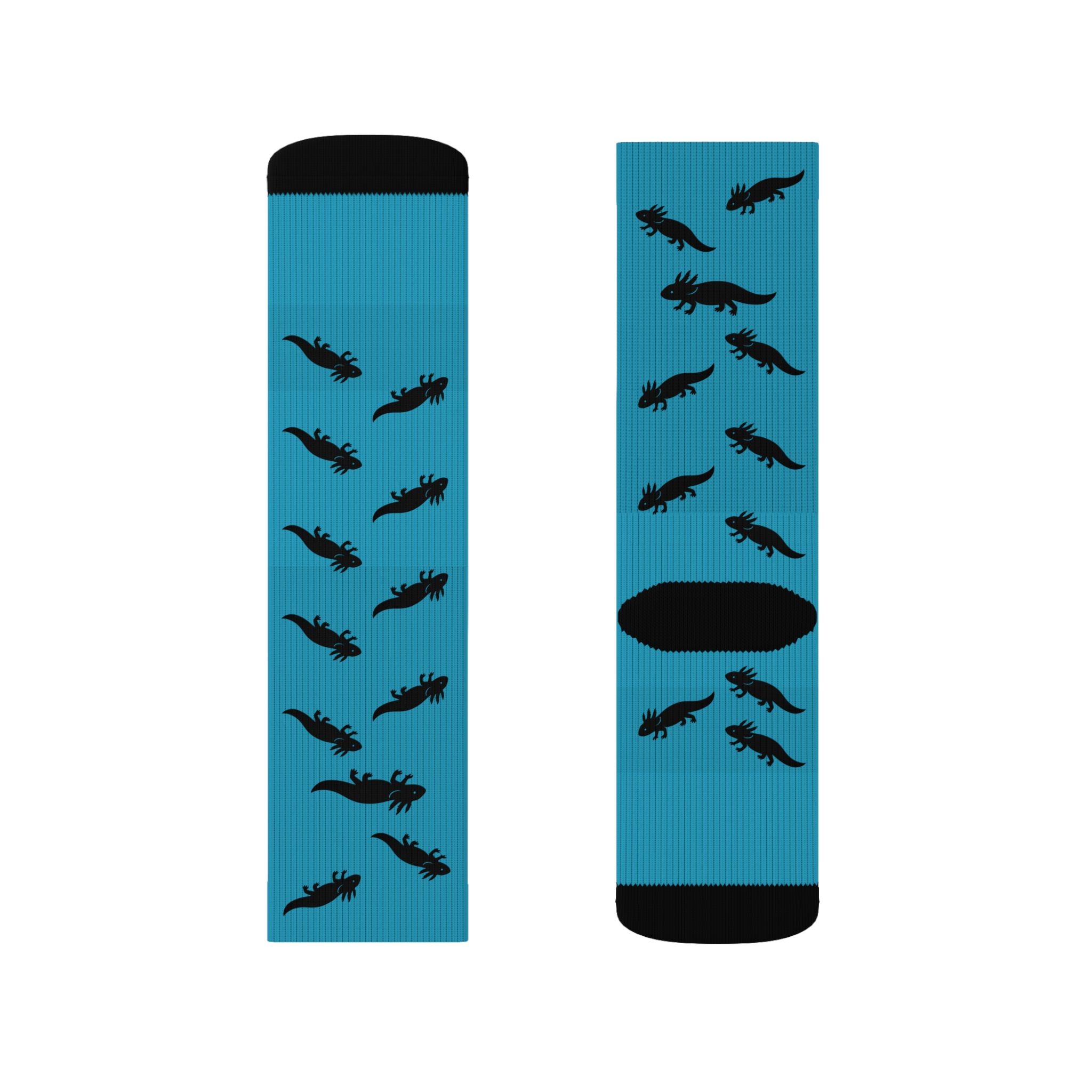 Turquoise Axolotl Fleece-Lined Socks