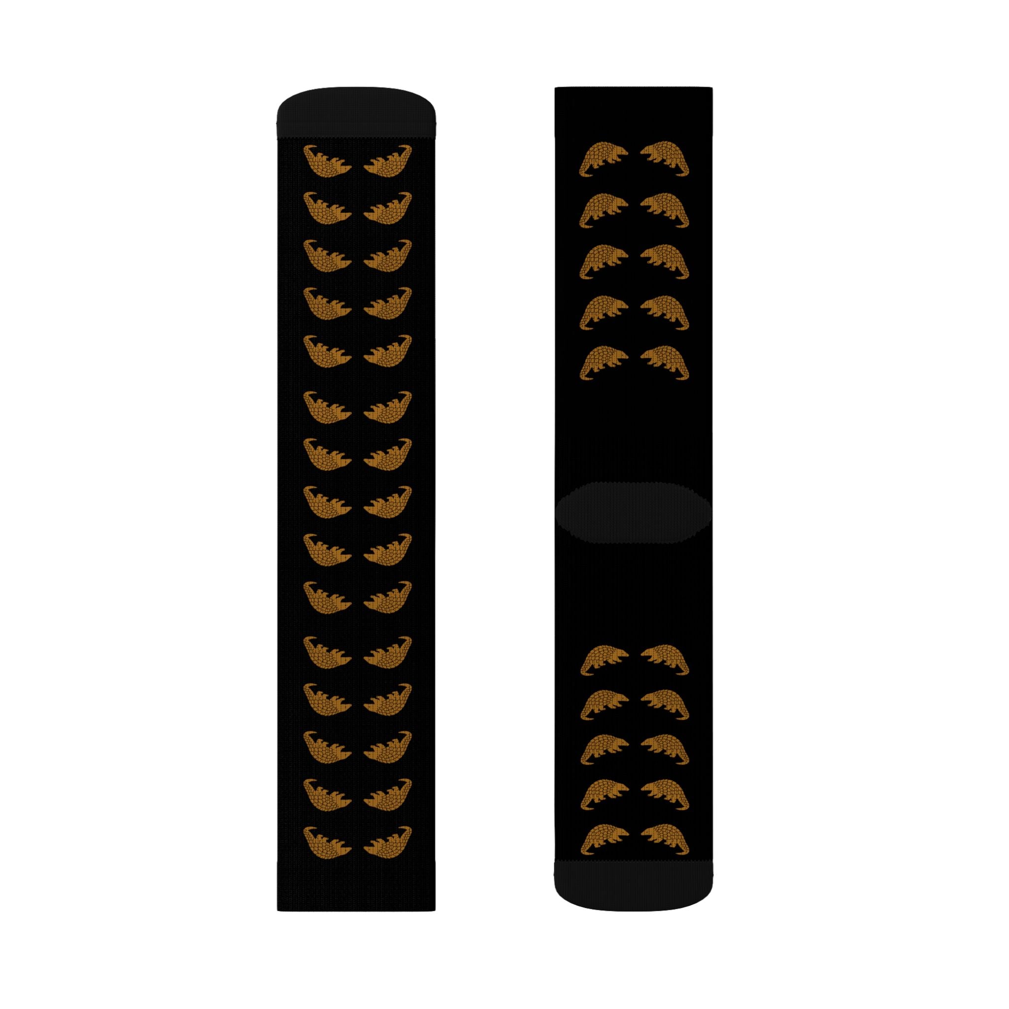 Black Pangolin Fleece-Lined Socks