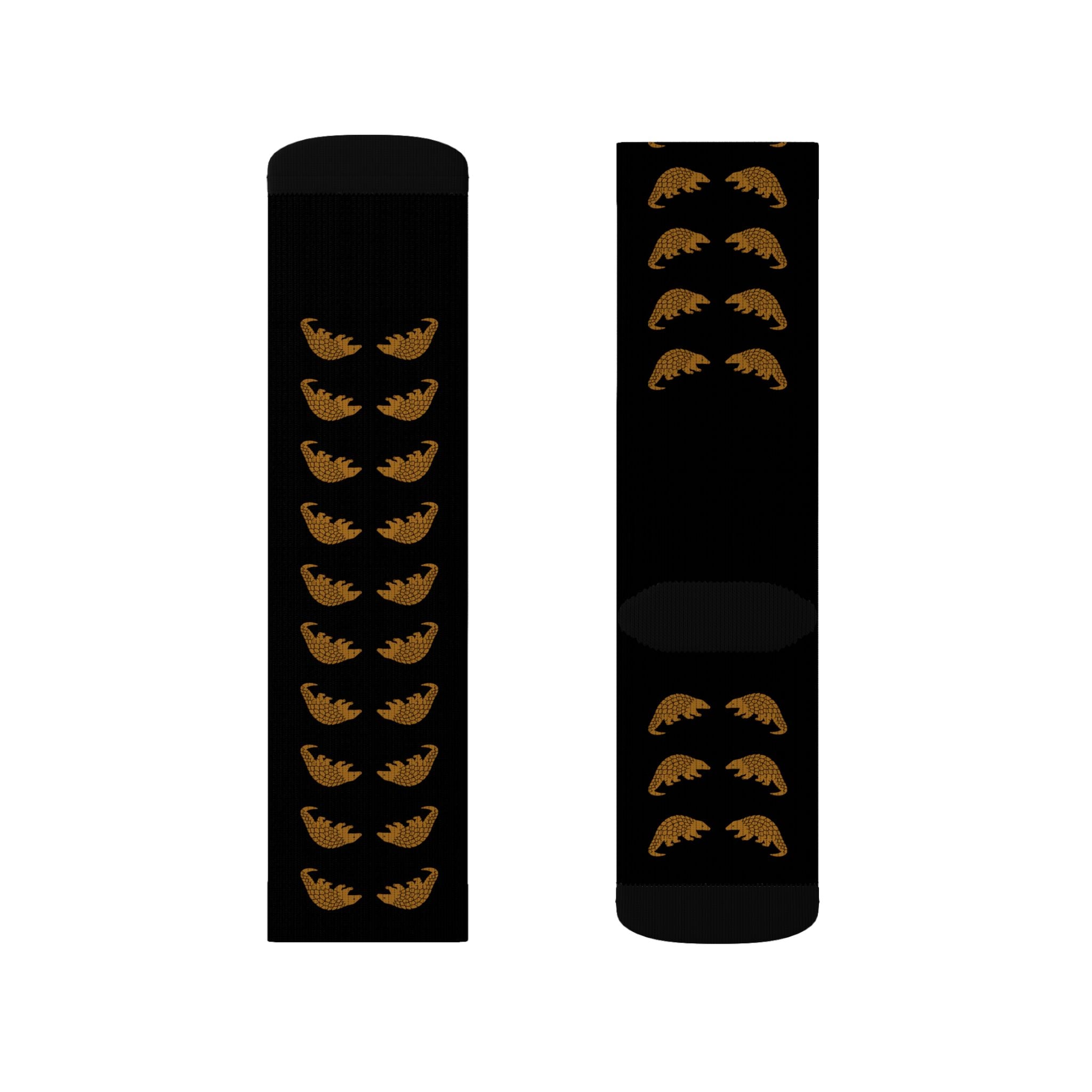 Black Pangolin Fleece-Lined Socks
