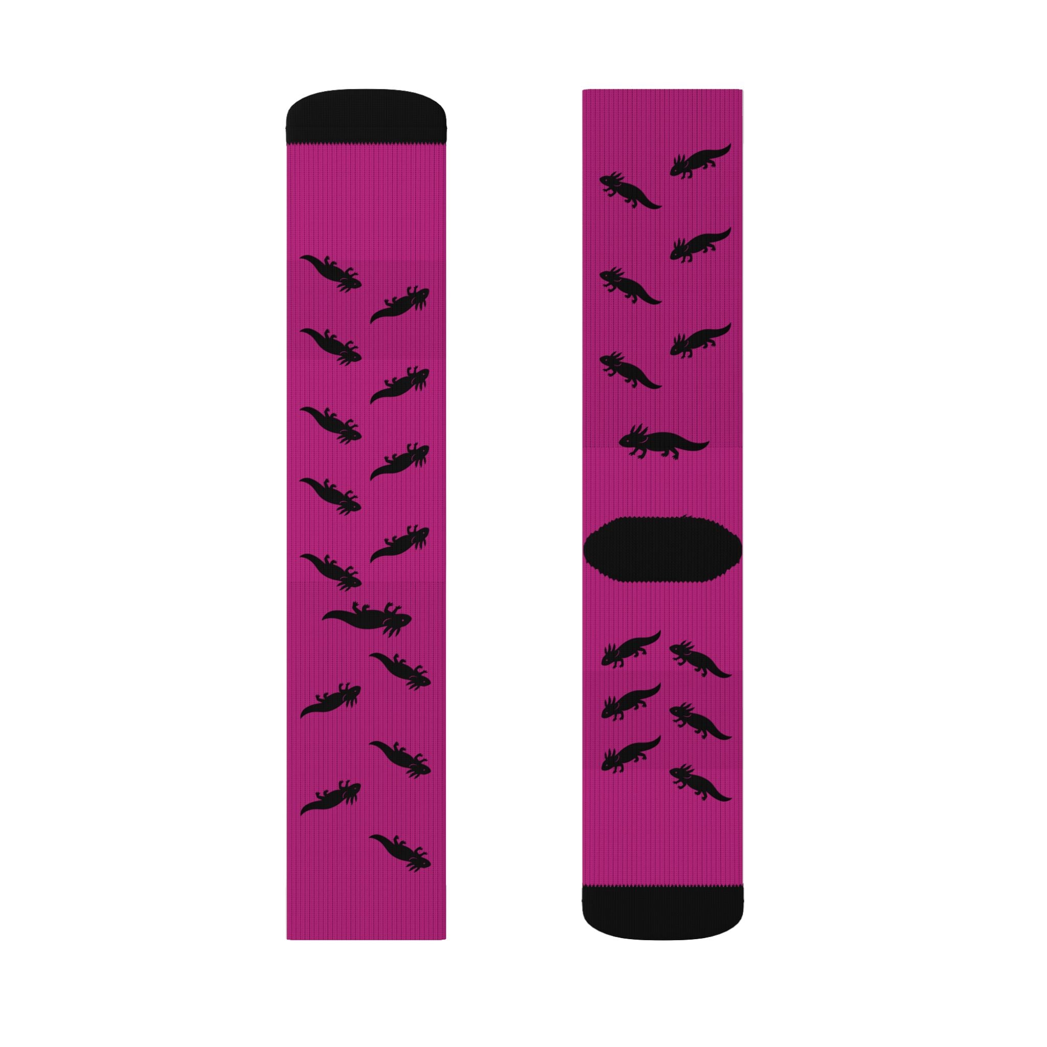 Pink Axolotl Fleece-Lined Socks