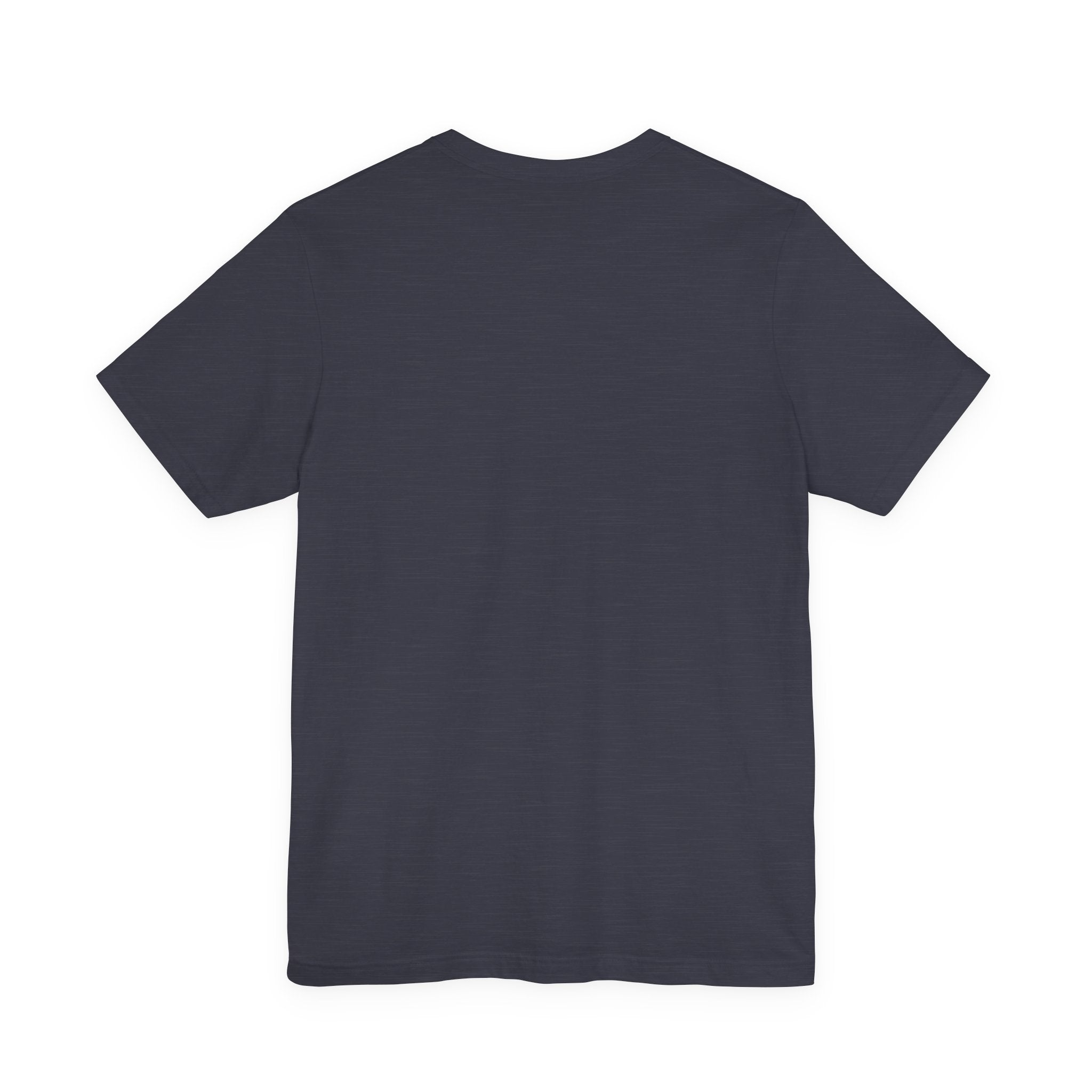 Black t-shirt on a white background