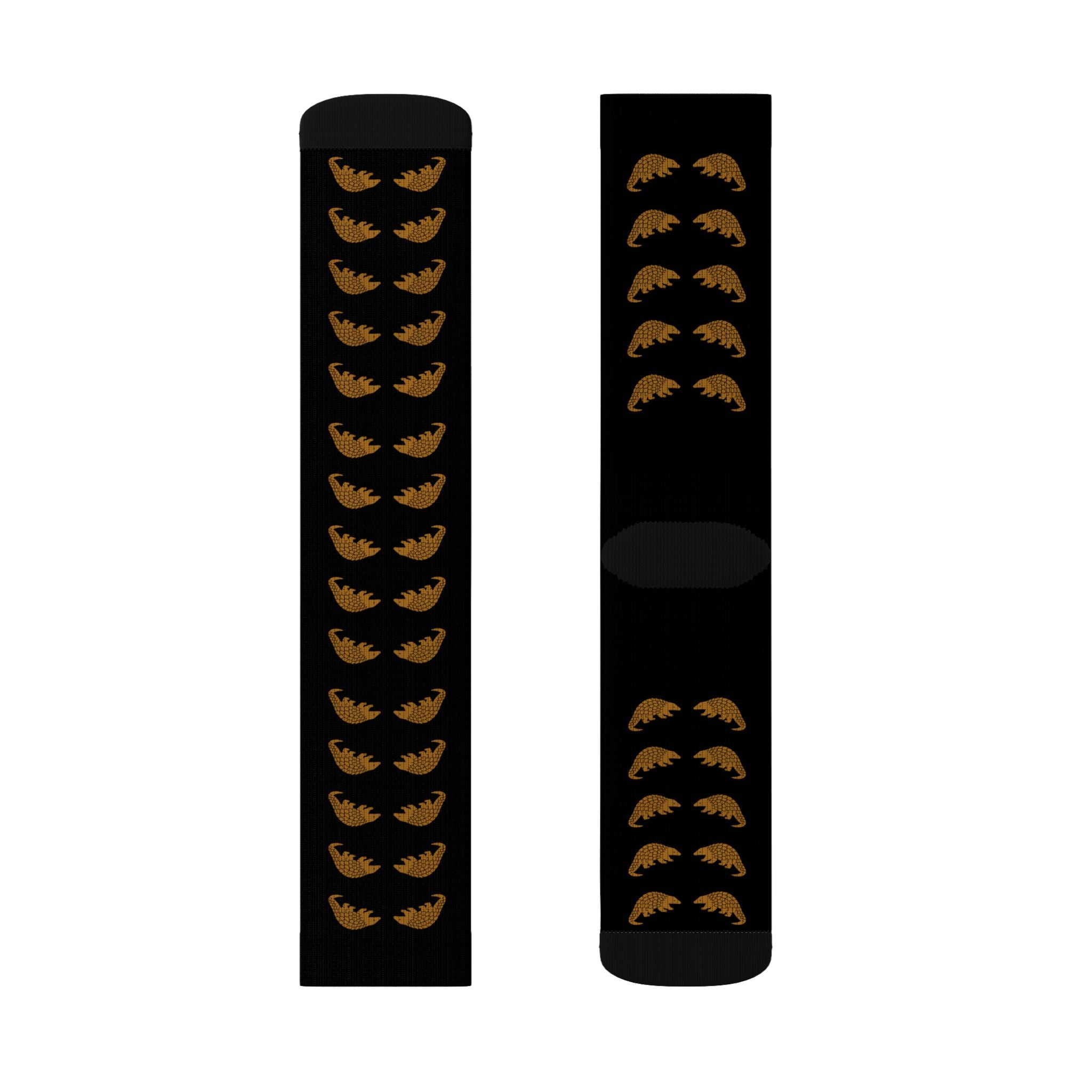 Black Pangolin Fleece-Lined Socks