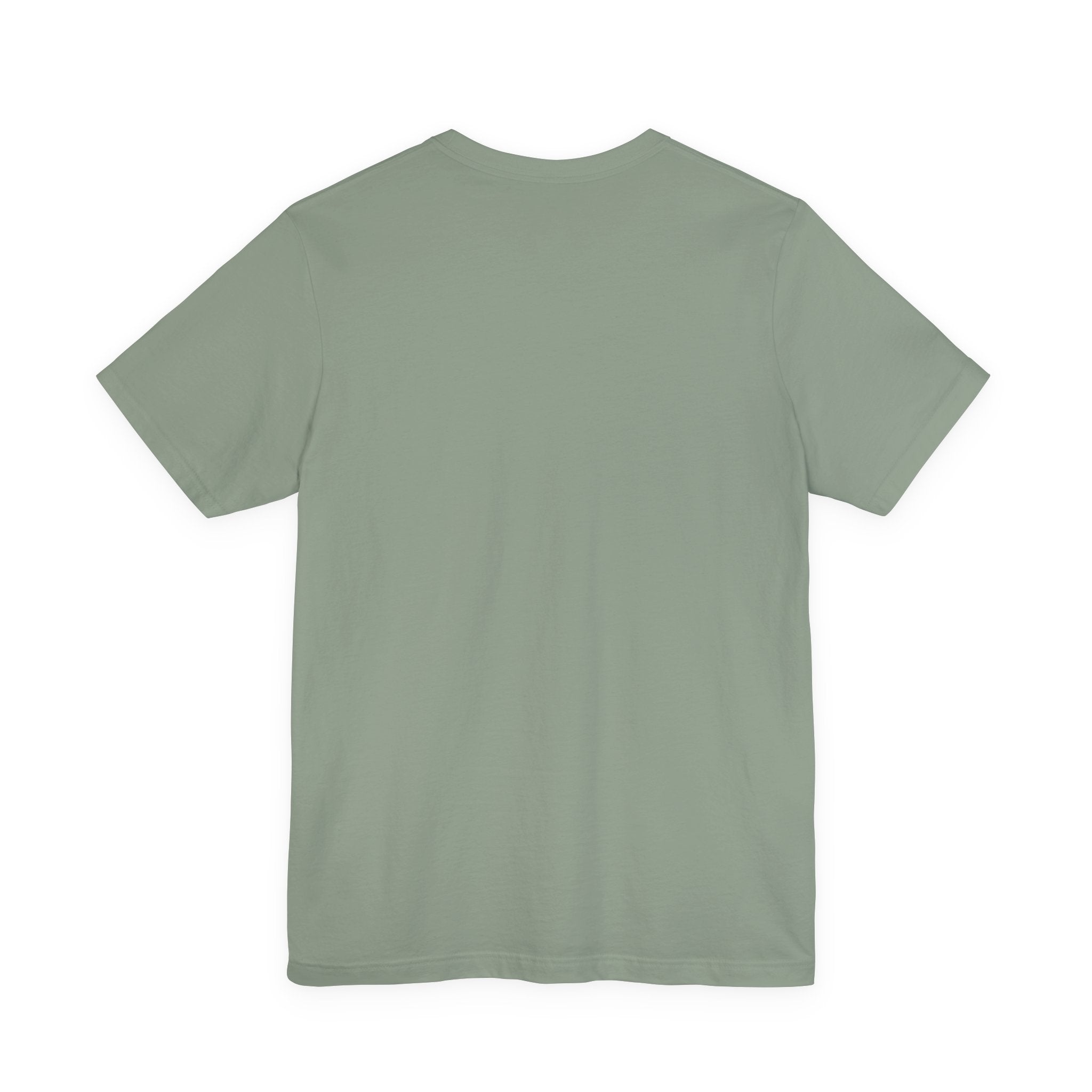 Plain green t-shirt on a white background