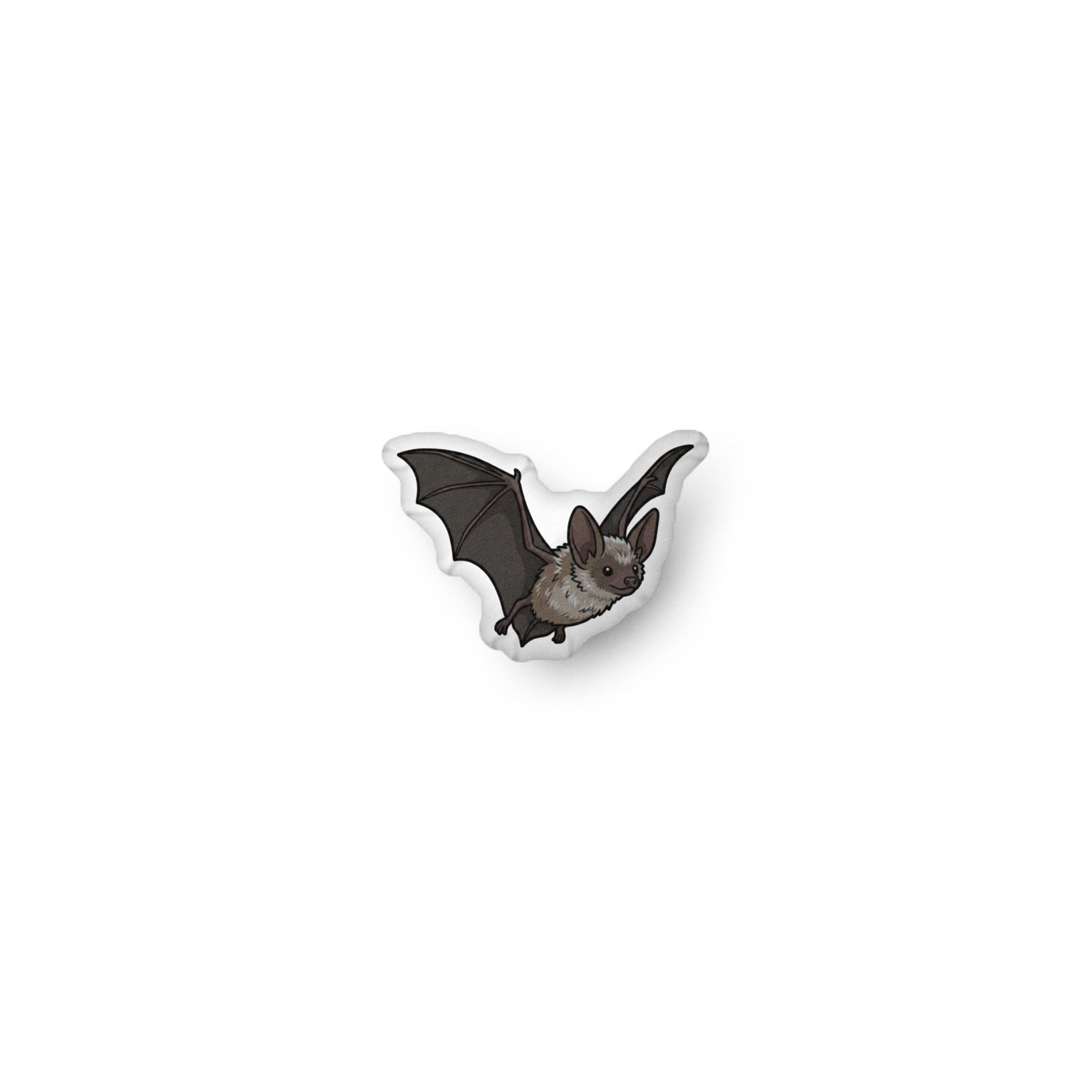 Hawaiian hoary bat illustration on a shaped pillow by Soon To Be Mythical