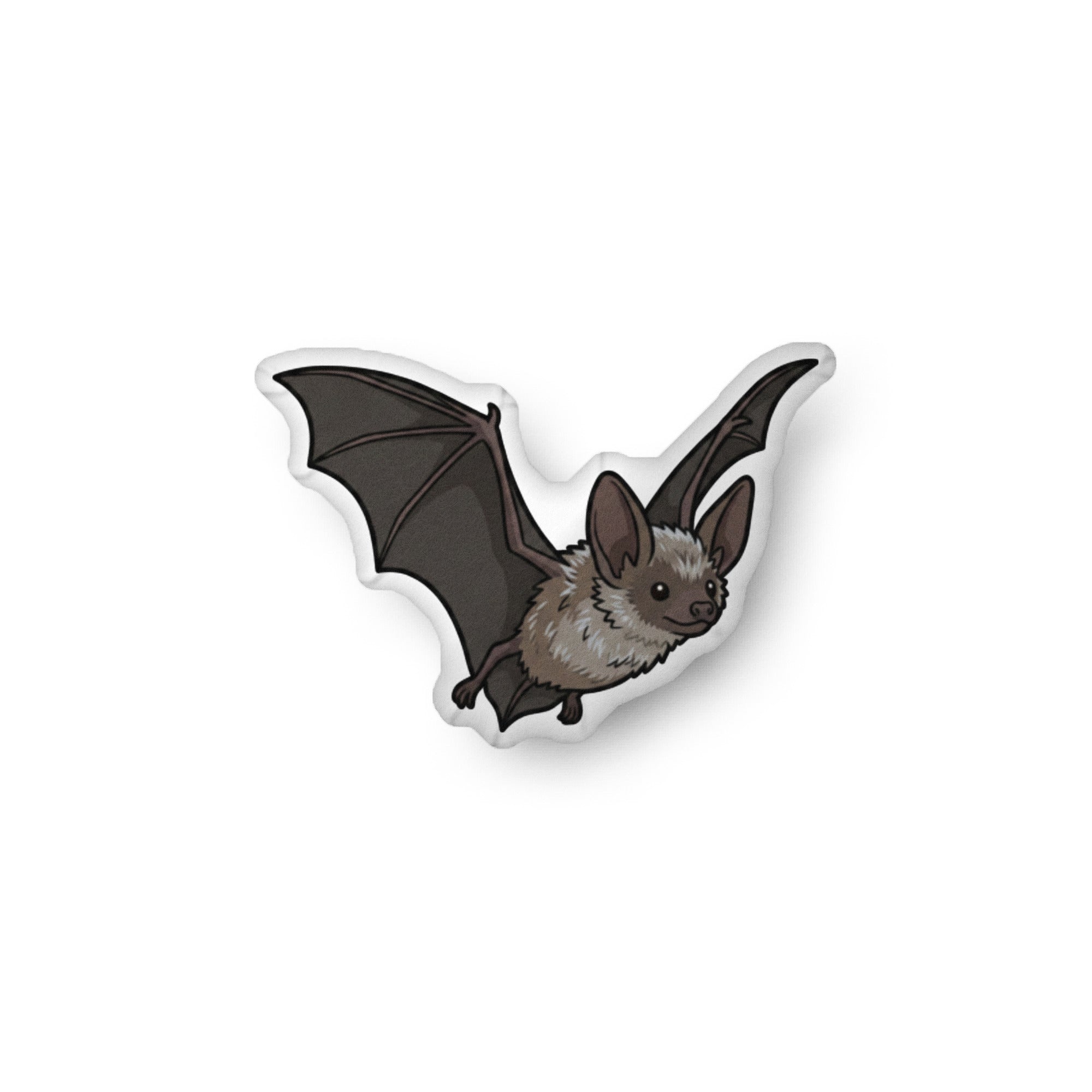 Hawaiian hoary bat illustration on a shaped pillow by Soon To Be Mythical