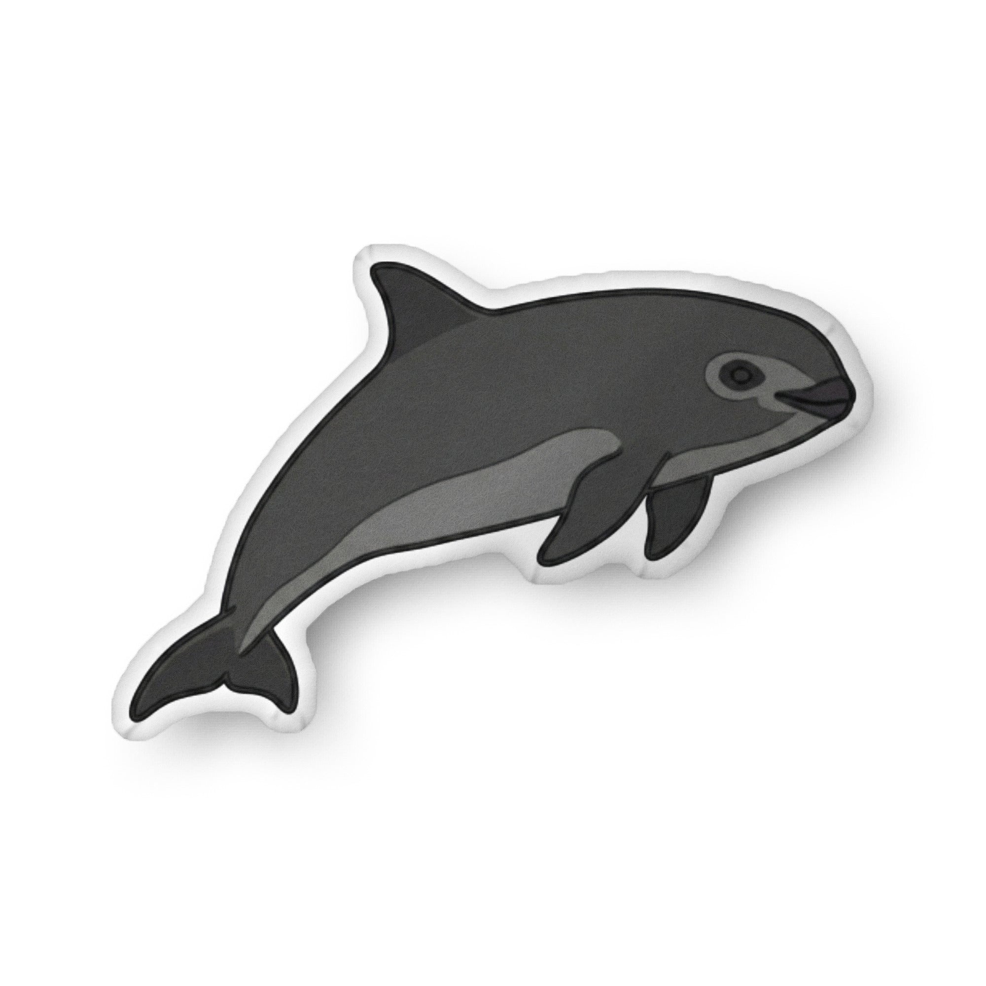 Vaquita illustration on a shaped pillow by Soon To Be Mythical