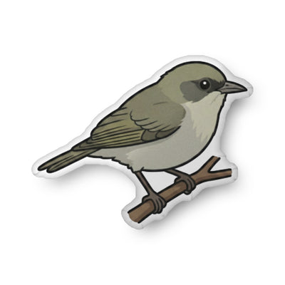 ‘Akikiki illustration on a shaped pillow by Soon To Be Mythical