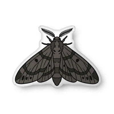 Blackburn's Sphinx Moth illustration on a shaped pillow by Soon To Be Mythical