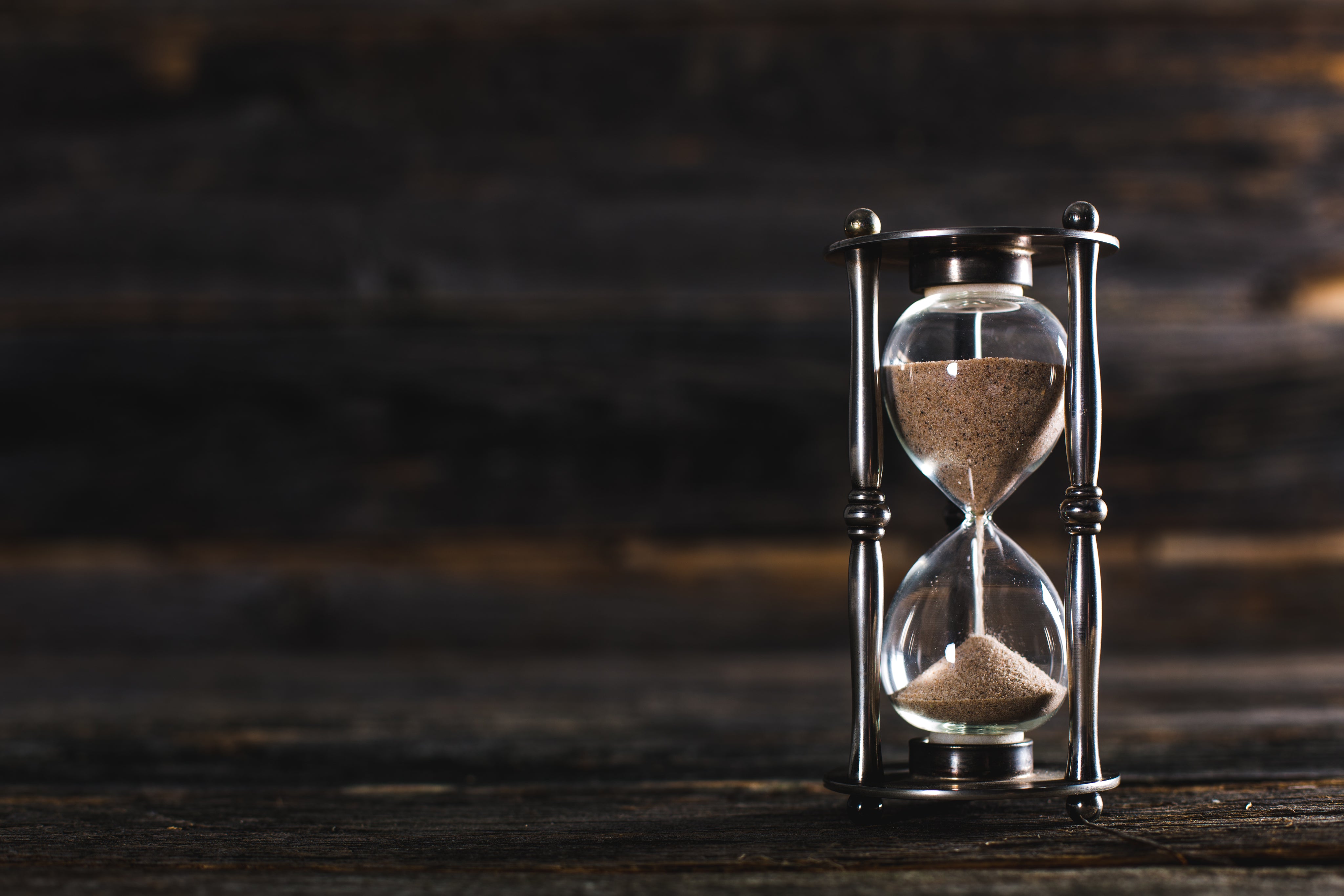 Hour glass sands of time