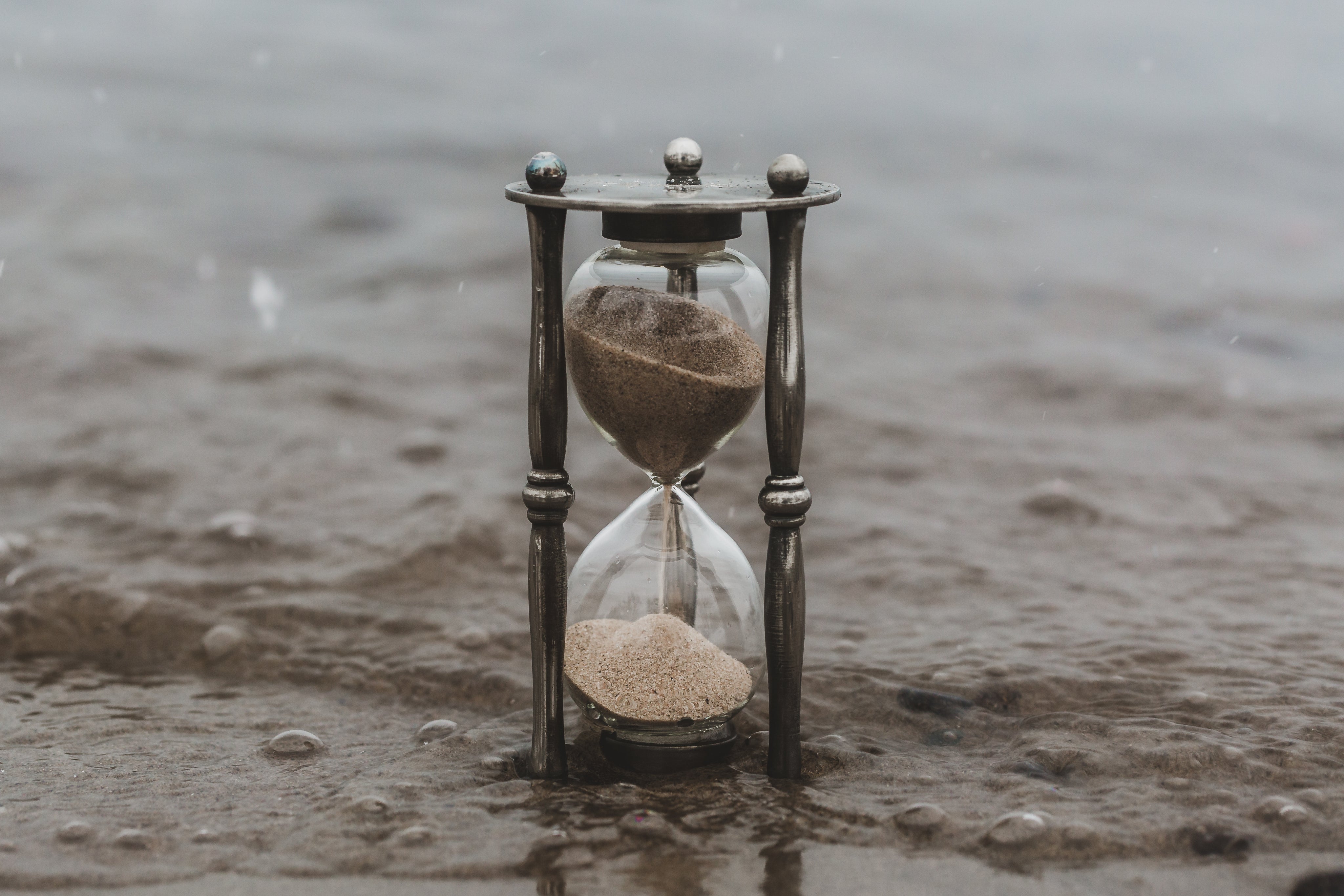 Sands of time in water