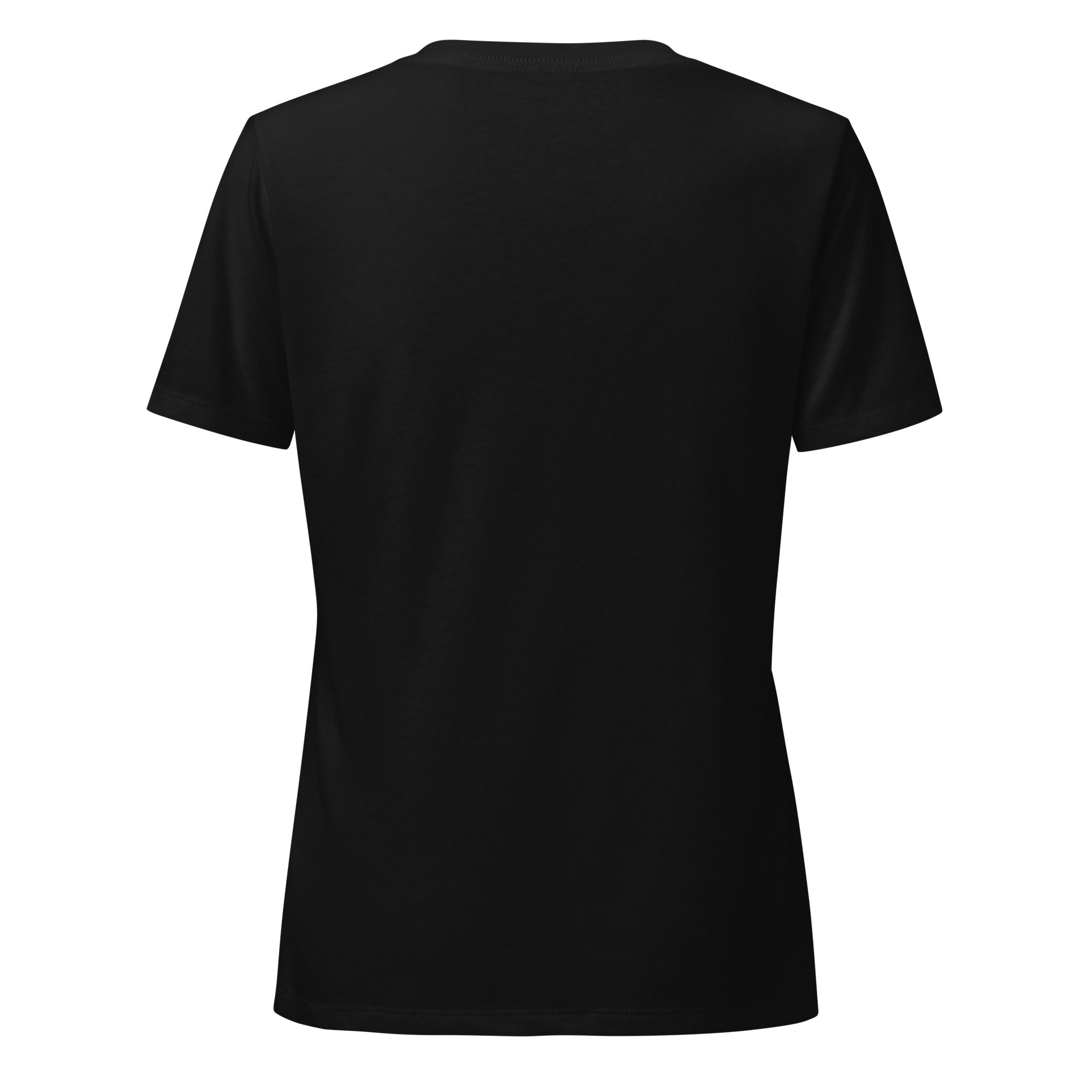 Black t-shirt on a white background