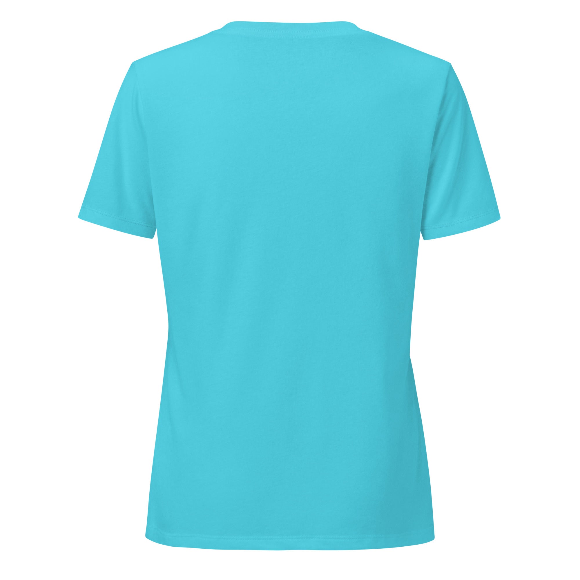 Turquoise t-shirt on a white background